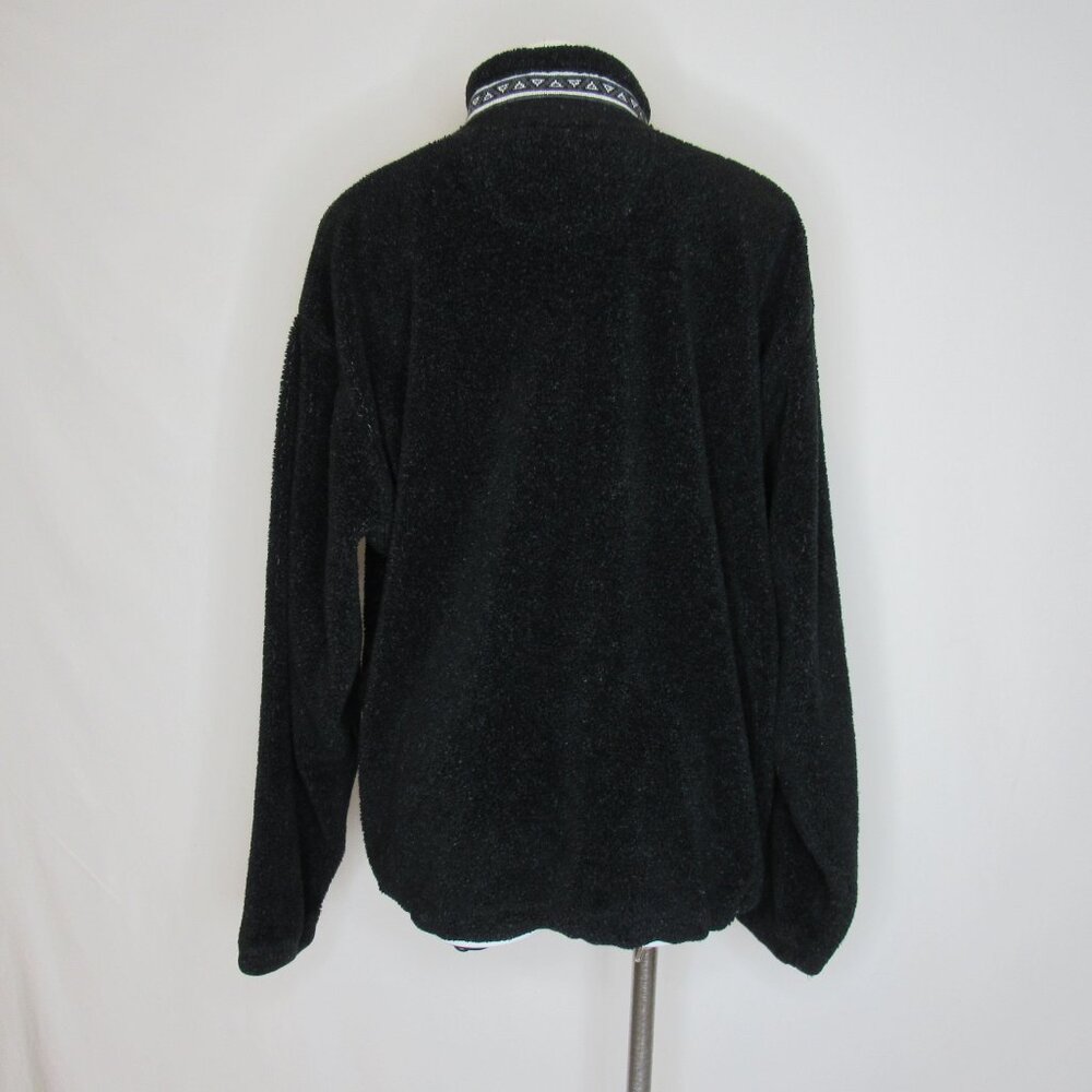 Vintage Mickey Mouse Disney World Black Fleece Pullover 1/4 Zip Women's XL - Picture 4 of 10
